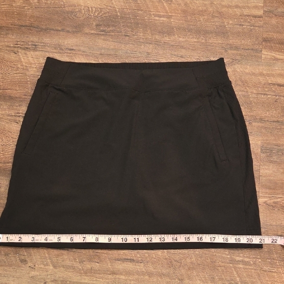 Black A-Line Mini Skorts for Work - Picture 12 of 13